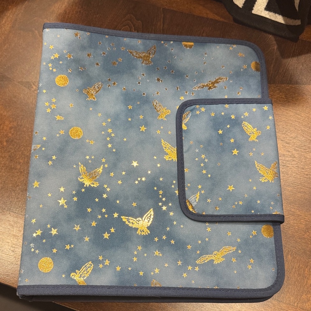 Pottery barn teen. Harry Potter Blue and Gold Starry Binder